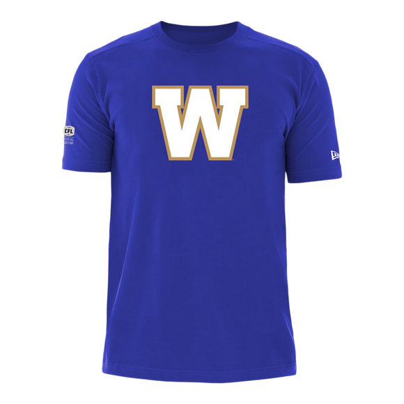 Winnipeg Blue Bombers CFL Football New Era Reign Logo Sideline T Shirt  - Royal Blue
