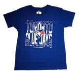 Men's Toronto Blue Jays New Era Royal Blue Logo & Word Mark Short Sleeves Blue T-Shirt
