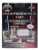 2026 Leaf Metal Independence Day Founding Fathers Box 4 Cards Per Box