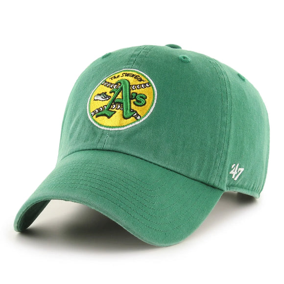 Men's Oakland Athletics MLB '47 Brand Green 1971 Vintage Clean Up Adjustable Hat
