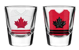 Team Hockey Canada Home & Away Uniforms 2-Pack Shot Glass Set - 2026 Olympics