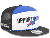 Buffalo Bills New Era 2025 Inspire Change Split Panel 9FIFTY Snapback Hat - White/Black