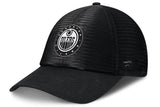 Men's Edmonton Oilers Fanatics Black Sin Bin Mesh Adjustable Hat
