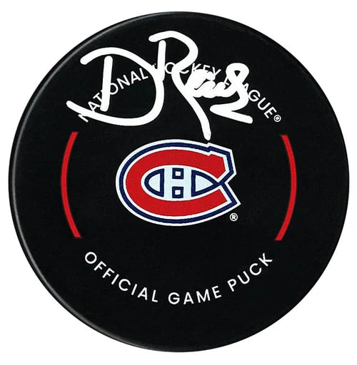 David Reinbacher Montreal Canadiens Signed Official Game Model Hockey Puck