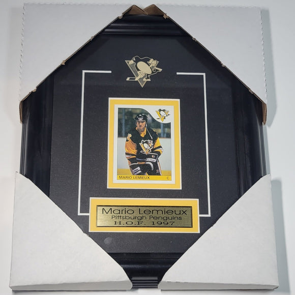 Mario Lemieux Pittsburgh Penguins Replica Reprint Rookie Card Hockey Collector Frame - 10 x 12