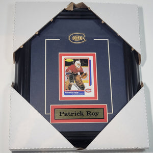 Patrick Roy Montreal Canadiens Replica Reprint Rookie Card Hockey Collector Frame - 10 x 12"