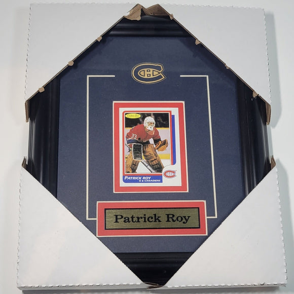 Patrick Roy Montreal Canadiens Replica Reprint Rookie Card Hockey Collector Frame - 10 x 12