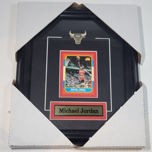 Michael Jordan Chicago Bulls Replica Reprint Rookie Card Basketball Collector Frame - 10 x 12"