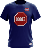 Men's Montreal Canadiens Mitchell & Ness NHL Jakub Dobes Stop Sign Goaltender T-Shirt - Navy
