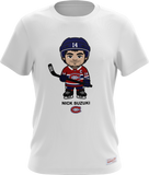 Men's Montreal Canadiens Milo Name & Number Mitchell & Ness White T- Shirt - Nick Suzuki
