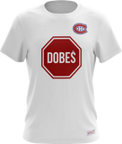 Men's Montreal Canadiens Mitchell & Ness NHL Jakub Dobes Stop Sign Goaltender T-Shirt - White