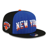 Men's New Era Blue/Black New York Knicks 2023/24 City Edition 9FIFTY Snapback Adjustable Hat