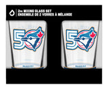 Toronto Blue Jays 50th Season Two-Piece 16oz. Mixing Glass Set - Inglasco