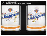 New York Knicks 2026 NBA Finals Champions Two-Piece 16oz. Can Glass Set