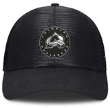 Men's Colorado Avalanche Fanatics Black Sin Bin Mesh Adjustable Hat