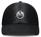 Men's Edmonton Oilers Fanatics Black Sin Bin Mesh Adjustable Hat