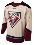 Montreal Victoire Adult Bauer Replica Away Beige PWHL Hockey Jersey - Blank