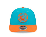 Men's New Era Teal/Orange Miami Dolphins 2023 Sideline Low Profile 9FIFTY Snapback Hat