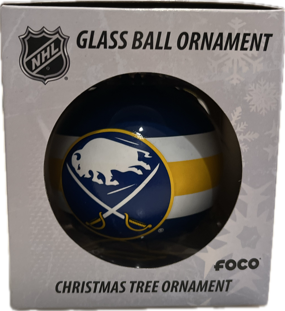 Buffalo Sabres Double Sided Single Ball Christmas Ornament NHL Hockey