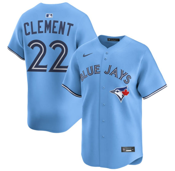 Men's Toronto Blue Jays Ernie Clement Powder Blue MLB Baseball Player Jersey