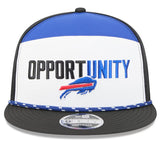 Buffalo Bills New Era 2025 Inspire Change Split Panel 9FIFTY Snapback Hat - White/Black