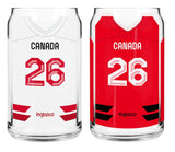 Hockey Team Canada Two-Pack Home & Away Jersey 16oz Can Glass Set - 2026 Olympics