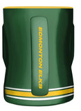 Edmonton Elks Primary Logo Green Yellow CFL Football 14oz Sculpted C-Handle Mug