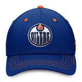 Men's Edmonton Oilers Fanatics Branded Cobalt Game Training - Authentic Pro Rink Flex Hat