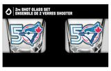 Toronto Blue Jays 50th Season Two-Piece 2oz. Shot Glass Set - Inglasco