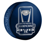 PWHL Women's Hockey 2026 Walter Cup Champions Montreal Victoire Souvenir Navy Puck- By Inglasco