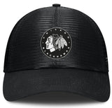 Men's Chicago Blackhawks Fanatics Black Sin Bin Mesh Adjustable Hat
