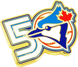 Toronto Blue Jays 50th Season Anniversary Logo MLB Lapel Pin - Inglasco