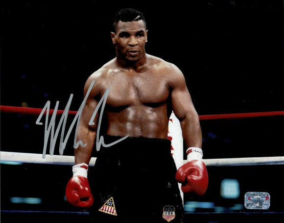 Mike Tyson In Ring Boxing Stance Signed Photo With Fiterman Group Sports Hologram - Multiple Sizes