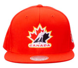 Men's Hockey Team Canada Mitchell & Ness Red Snapback Adjustable Hat - Bleacher Bum Collectibles