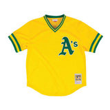 Rickey Henderson Oakland Athletics Mitchell & Ness Cooperstown Collection 1984 Batting Practice Jersey – Yellow