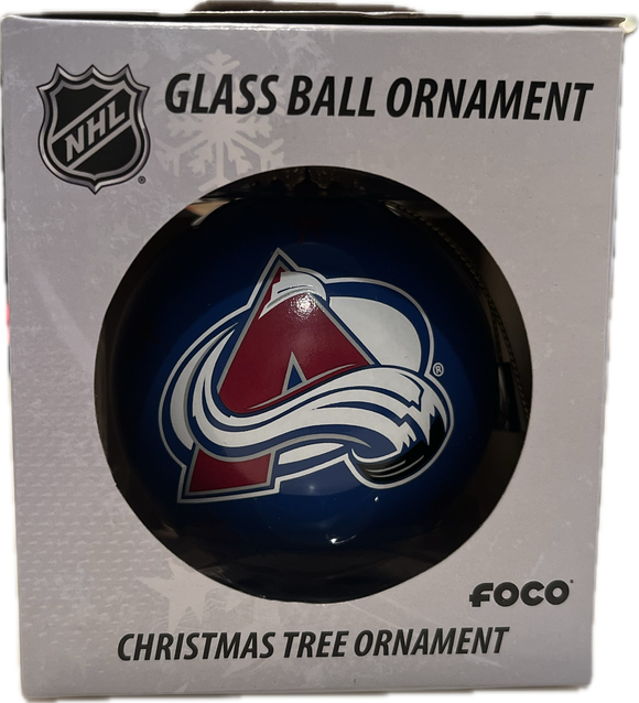 Colorado Avalanche Double Sided Single Ball Christmas Ornament NHL Hockey