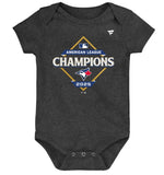 Infant Toronto Blue Jays Fanatics Heather Charcoal 2025 American League Champions Locker Room Creeper