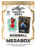 2024 Leaf Trinity Baseball Mega Box 10 Cards per Box - Factory Sealed