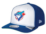 Men's Toronto Blue Jays New Era White/Royal Cooperstown Logo 9Seventy Stretch-Snap Hat