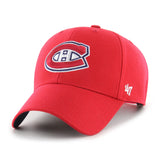 Men's '47 NHL Montreal Canadiens Sure Shot MVP Adjustable Snapback Hat Cap - Red