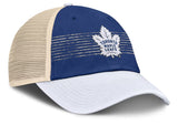 Men's Toronto Maple Leafs Fanatics Blue/Cream Heritage Breakaway Trucker Adjustable Hat