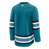 Men's San Jose Sharks Fanatics Teal Home Premium NHL Hockey Jersey -Blank