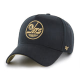 Men’s NHL Winnipeg Jets ’47 Brand Deluxe Sure Shot MVP DT Adjustable Hat – Black/Gold