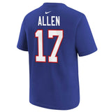 Josh Allen Buffalo Bills Nike Youth Player Name & Number T-Shirt - Royal