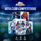 2023/24 Topps Chrome UEFA Club Competitions Soccer Hobby Box 20 Packs Per Box, 4 Cards Per Pack