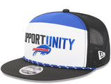 Buffalo Bills New Era 2025 Inspire Change Split Panel 9FIFTY Snapback Hat - White/Black
