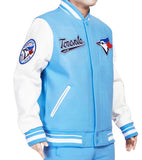 Men's Pro Standard MLB Toronto Blue Jays Sky Blue & White Varsity Jacket