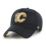 Men’s NHL Calgary Flames ’47 Brand Deluxe Sure Shot MVP DT Adjustable Hat – Black/Gold