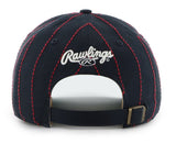Men's Atlanta Braves '47 x Rawlings Pinstripe Hitch Adjustable Hat - Navy/Red