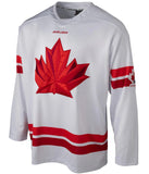 Youth 2026 Team Canada Bauer Olympics White Replica Hockey Jersey - Blank